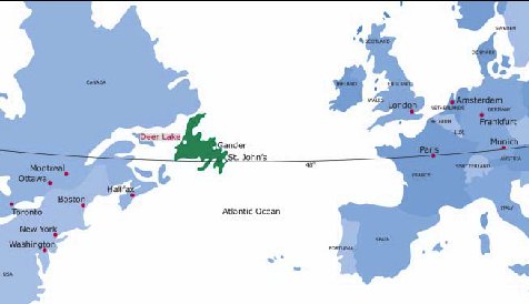 Karte Neufundland / Kanada : Immobilien Kanada / Neufundland / Deer Lake : Exklusive Chalets im Humber Valley Resort / Golfplatz
