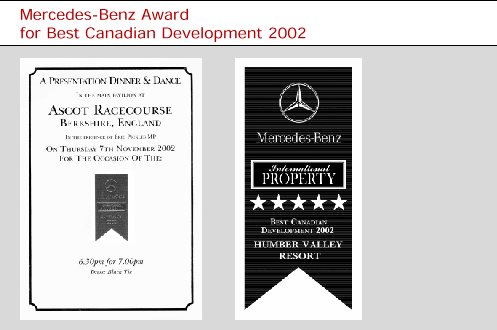 Mercedes Benz Award : Immobilien Kanada / Neufundland / Deer Lake : Exklusive Chalets im Humber Valley Resort / Golfplatz