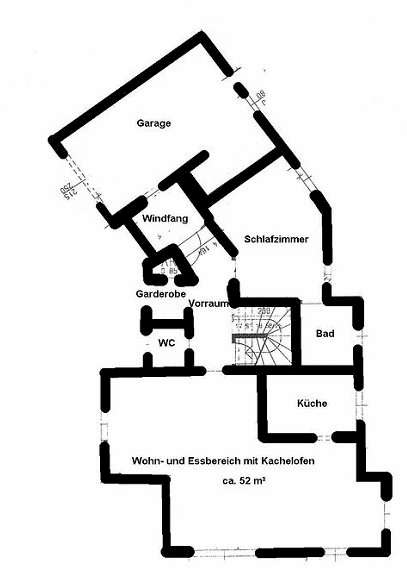 Grundriss EG: Immobilien Salzkammergut / Attersee : Verkauf EFH / Einfamilienhaus in Attersee / Salzkammergut, See- und Panoramablick