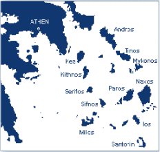 Karte griechische Inseln : Villa Paros / Griechenland, Immobilien Paros : Verkauf Villa auf Paros mit Pool, wunderbare Meersicht