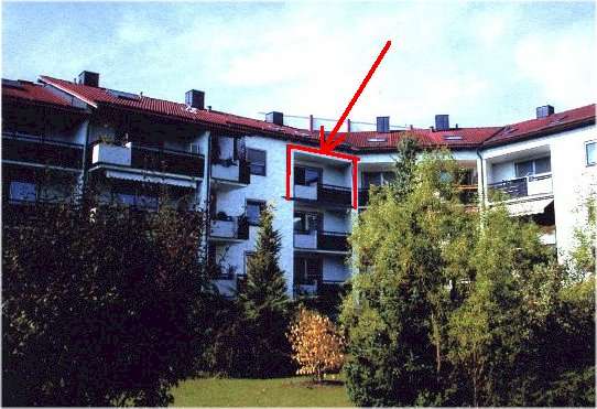 Ansicht Wohnanlage, Wohnung im 3. OG : Immobilien Waldkraiburg im LK Mühldorf a. Inn / Bayern : Verkauf Wohnung / ETW in Waldkraiburg