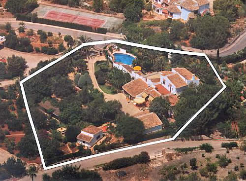 Luftbild Villa Alicante Monte Pego