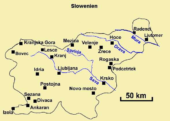 Übersichtskarte Slowenien : Immobilien Slowenien : Verkauf Haus in der slowenischen Gorice, Gemeinde Ljutomer, Weinbaugebiet Prlekija, ca. 25 km nach Bad Radkersburg 