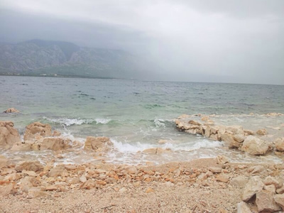 Blick vom Grundstück aufs Meer: Kroatien, Zadar, Dalmatien