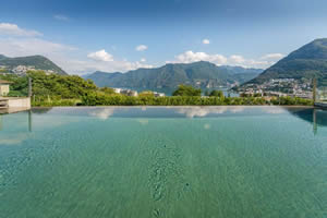 Villa Lugano Tessin Blick See und Berge