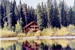Immobilien Kanada / BC / British Columbia : Verkauf Blockhaus mit Gästehäusern am Lake Tchentlo, nähe Fort St. James 