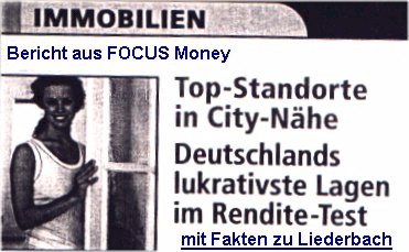 FOCUS Bericht : Immobilien Frankfurt / Main Taunus : Verkauf Atelier Wohnung in Liederbach bei Frankfurt