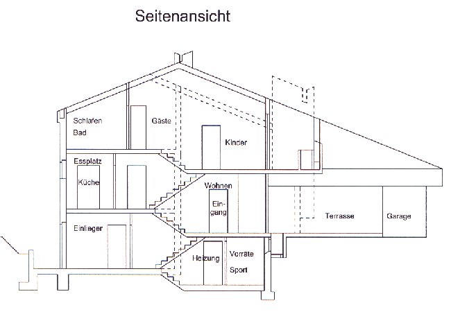 Seitenansicht EFH / Einfamilienhaus : Immobilien Giessen / Oberhessen : Verkauf großzügiges EFH / Einfamilienhaus 6 km östlich von Giessen